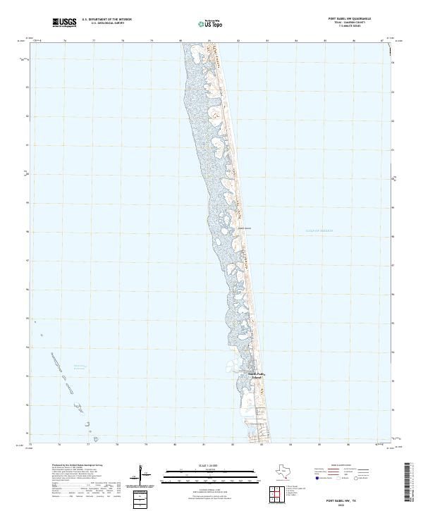 Port Isabel NW 2022 topographic map thumbnail