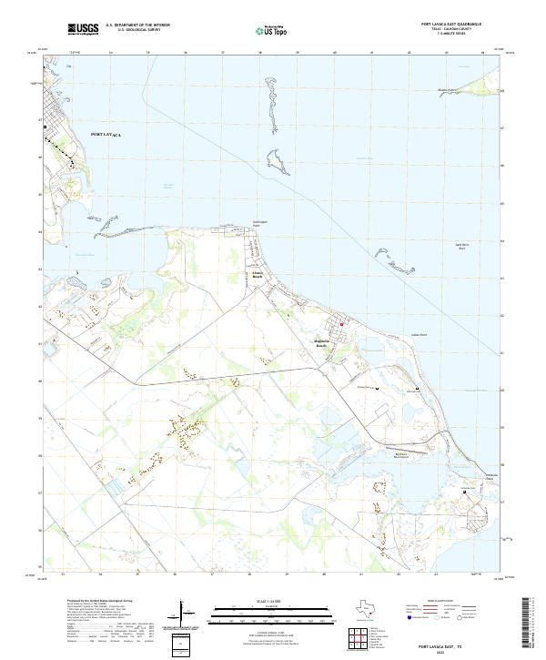 Port Lavaca East topographic map thumbnail