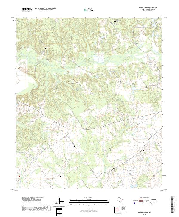 Porter Springs topographic map thumbnail