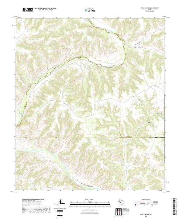 Post Canyon topographic map thumbnail