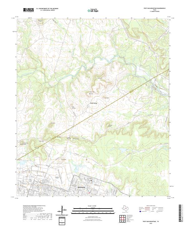 Post Oak Mountain topographic map thumbnail