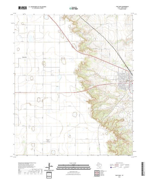 Post West 2022 topographic map thumbnail