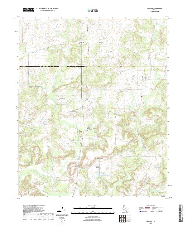 Postoak topographic map thumbnail