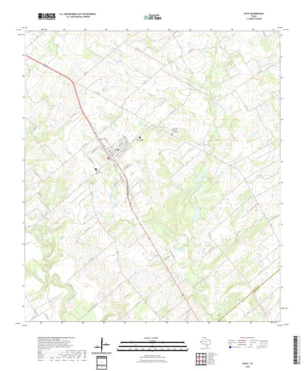 Poth 2022 topographic map thumbnail