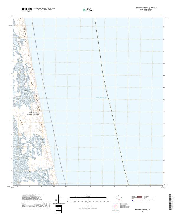 Potrero Lopeno SE 2022 topographic map thumbnail