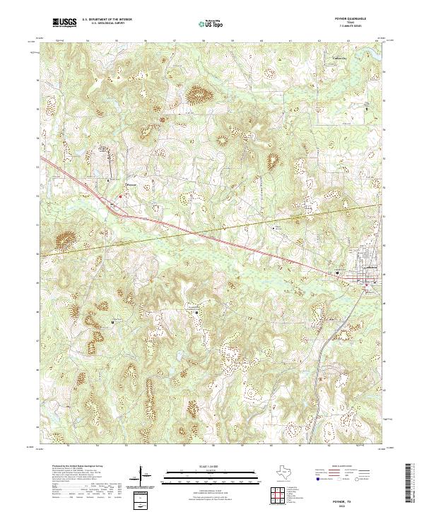 Poynor topographic map thumbnail