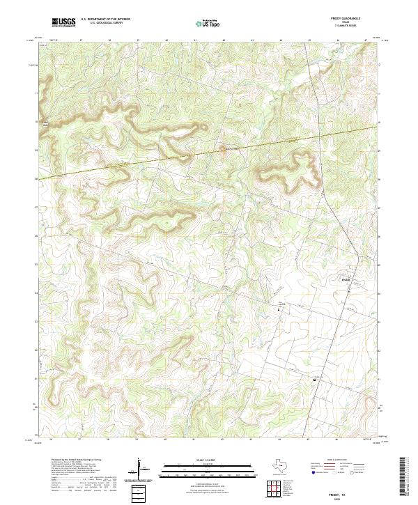 Priddy topographic map thumbnail