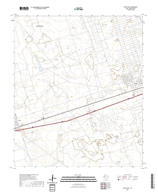 Pyote East topographic map thumbnail