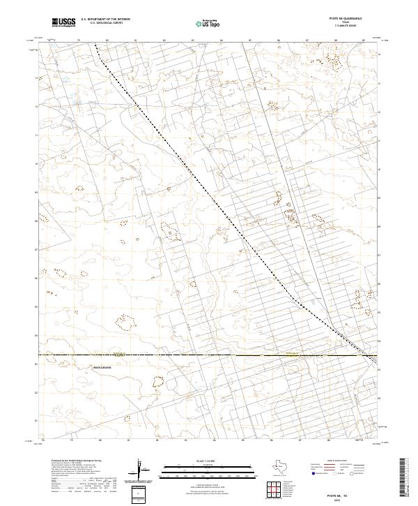 Pyote NE topographic map thumbnail