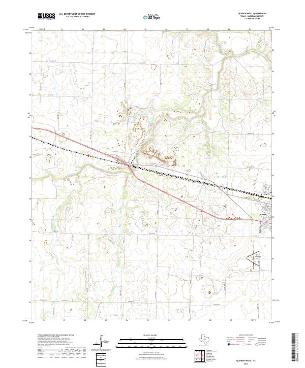 Quanah West topographic map thumbnail