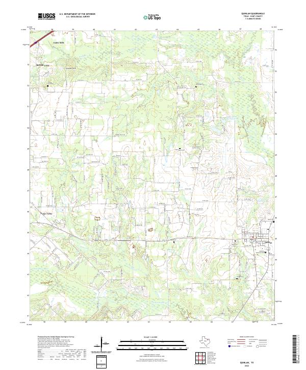 Quinlan topographic map thumbnail