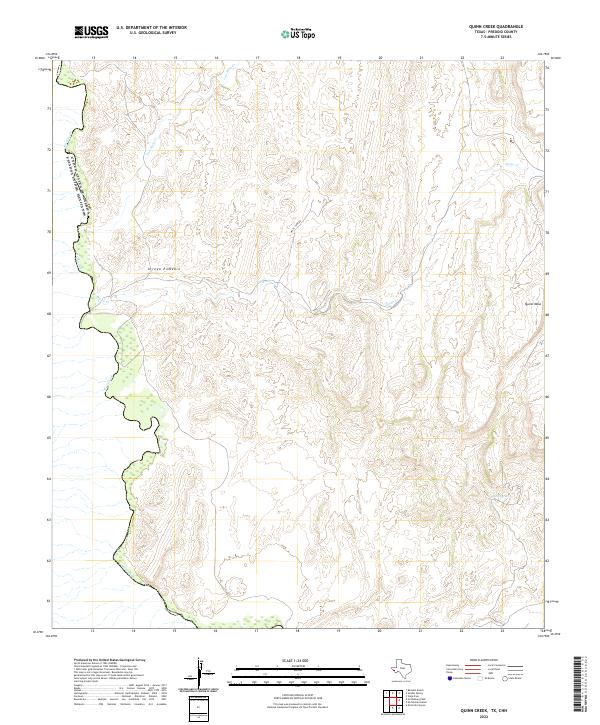 Quinn Creek topographic map thumbnail