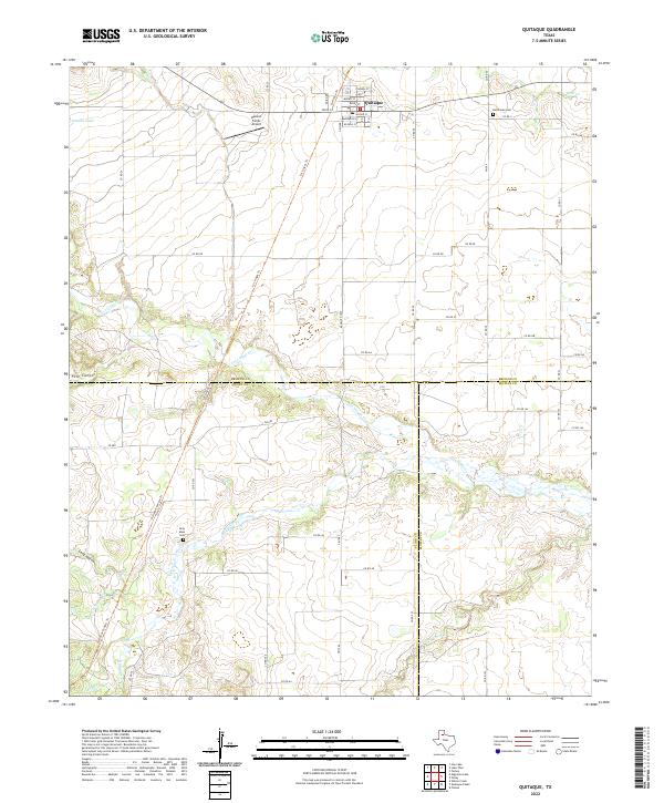 Quitaque 2022 topographic map thumbnail