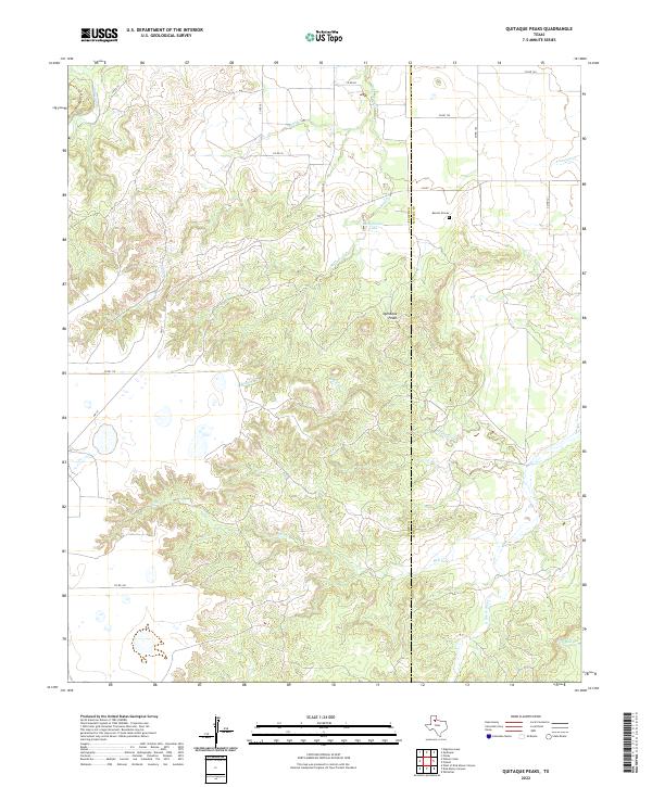 Quitaque Peaks 2022 topographic map thumbnail