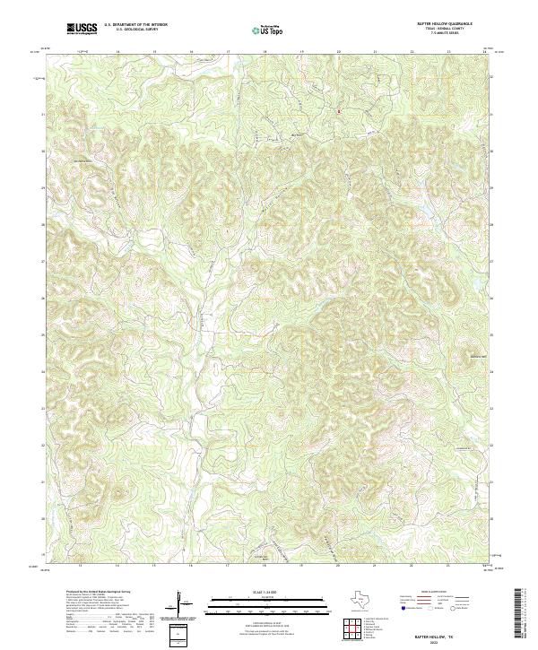 Rafter Hollow 2022 topographic map thumbnail