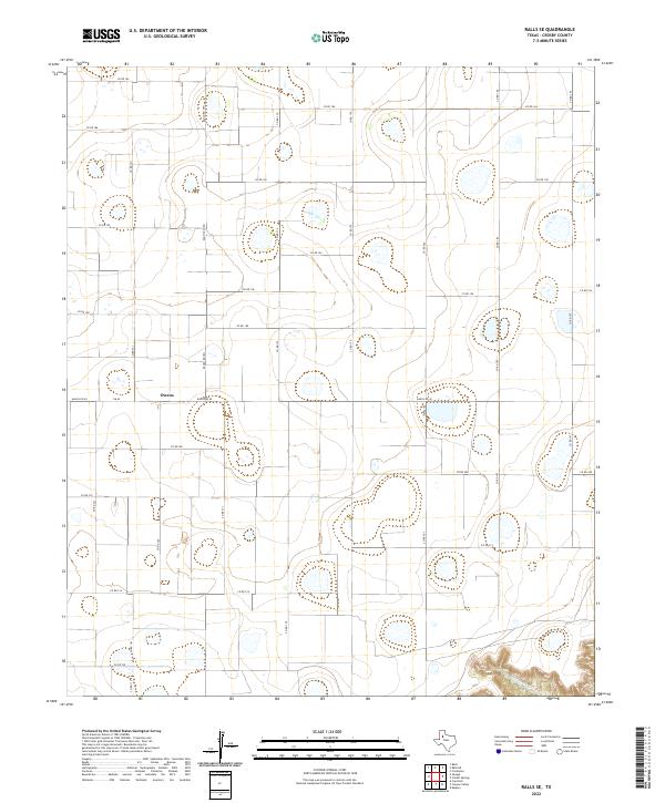 Ralls SE 2022 topographic map thumbnail