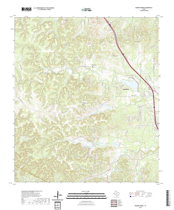Ranger Creek topographic map thumbnail