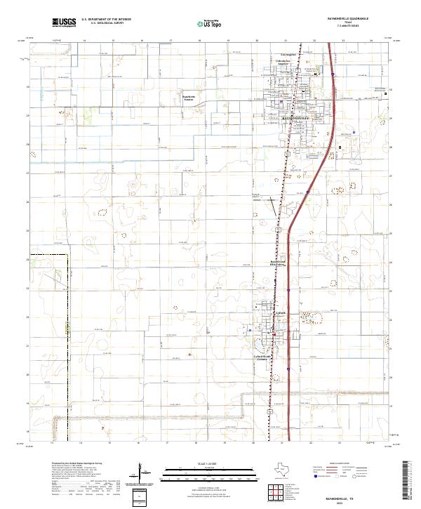 Raymondville 2022 topographic map thumbnail