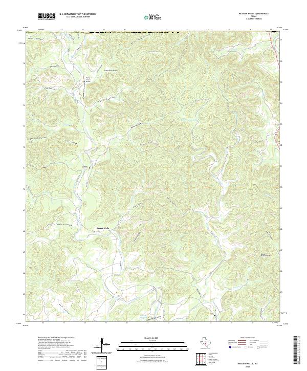 Reagan Wells topographic map thumbnail