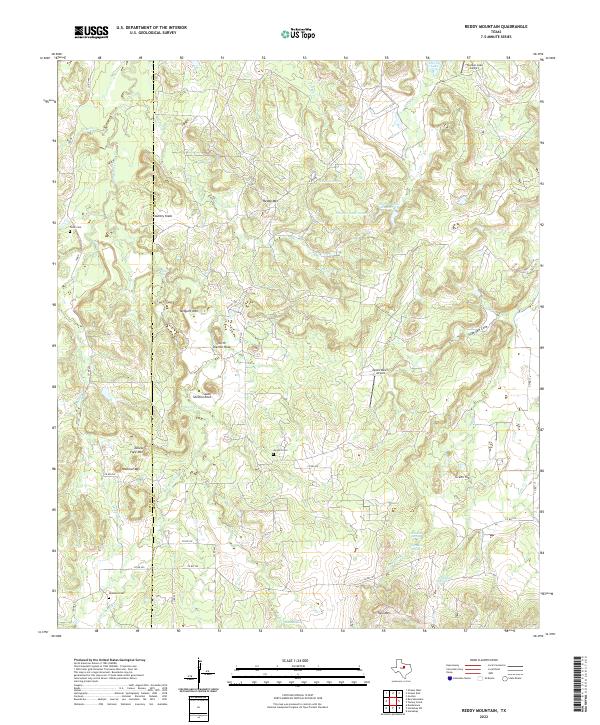 Reddy Mountain 2022 topographic map thumbnail