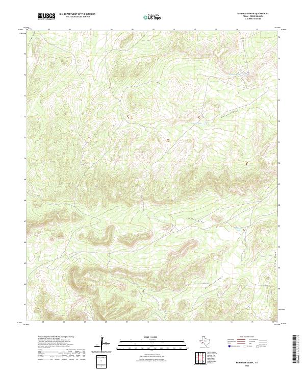 Reininger Draw topographic map thumbnail