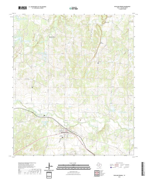 Richland Springs topographic map thumbnail