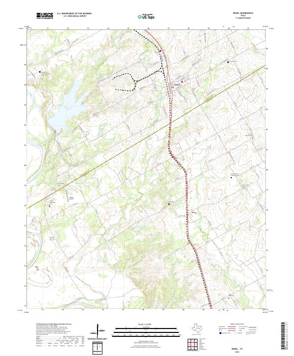Riesel topographic map thumbnail