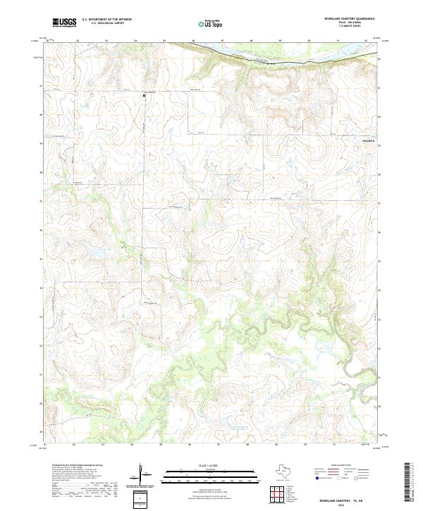 Riverland Cemetery 2022 topographic map thumbnail