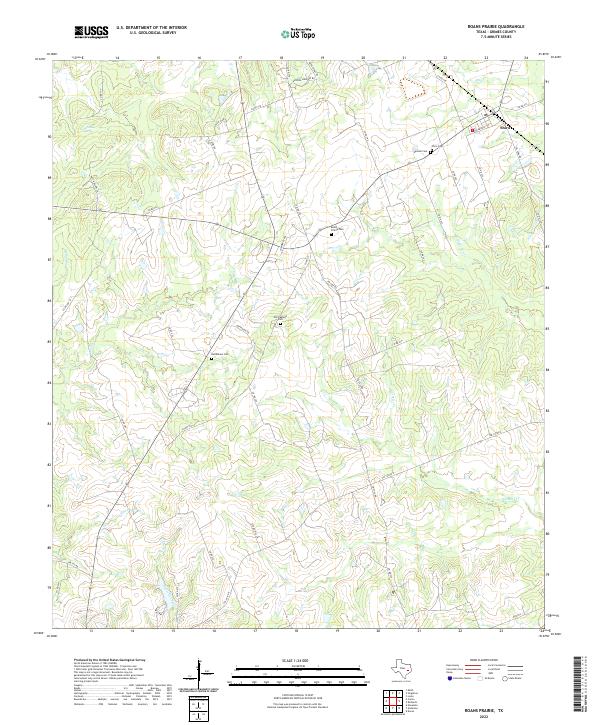 Roans Prairie 2022 topographic map thumbnail