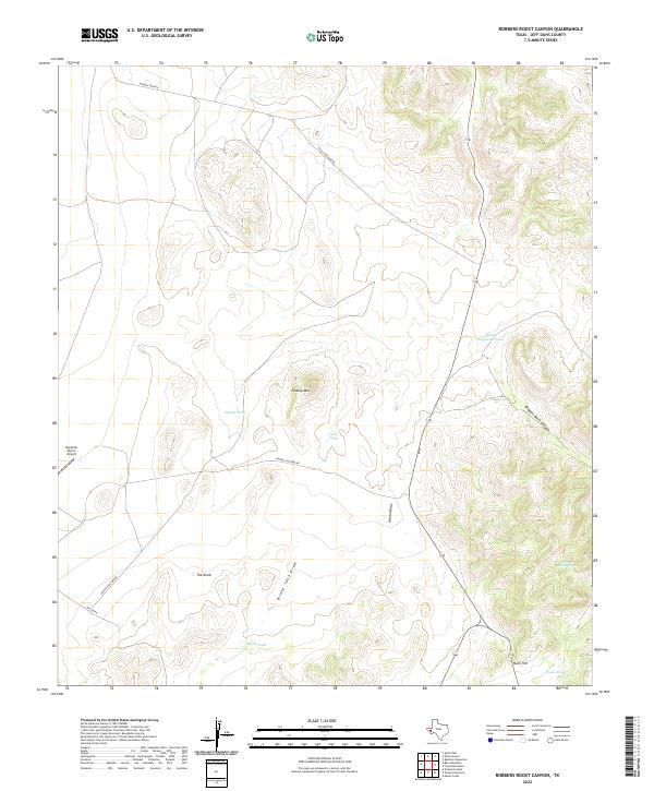 Robbers Roost Canyon topographic map thumbnail