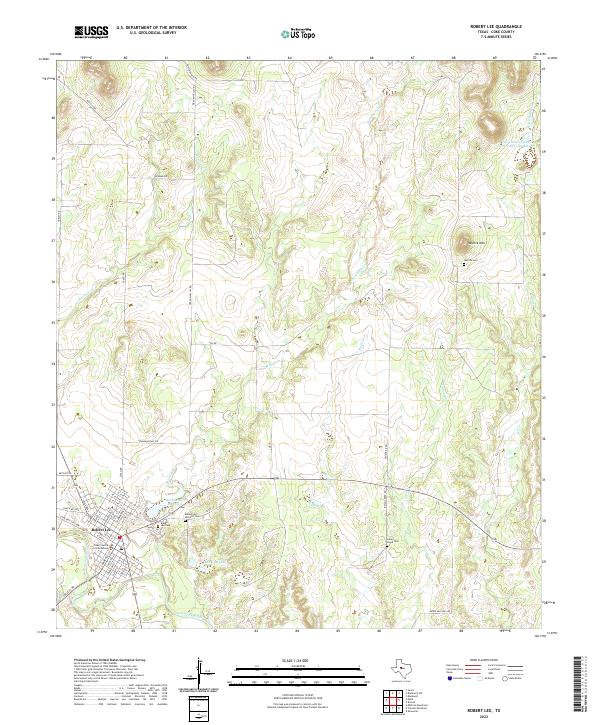 Robert Lee topographic map thumbnail
