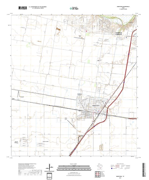 Robstown topographic map thumbnail