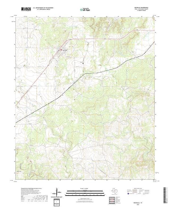 Rochelle topographic map thumbnail