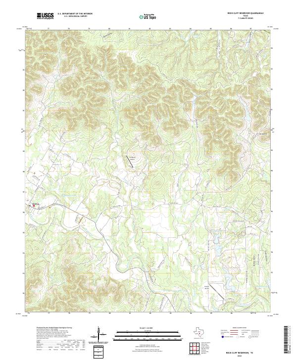 Rock Cliff Reservoir topographic map thumbnail