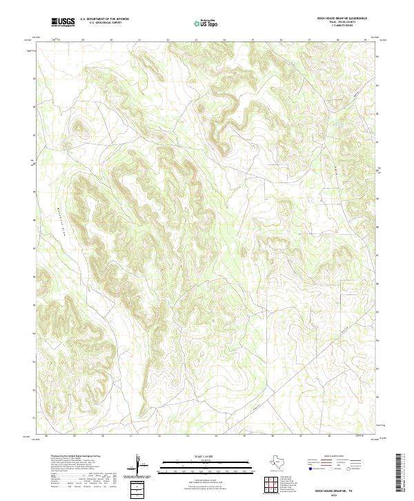 Rock House Draw NE topographic map thumbnail