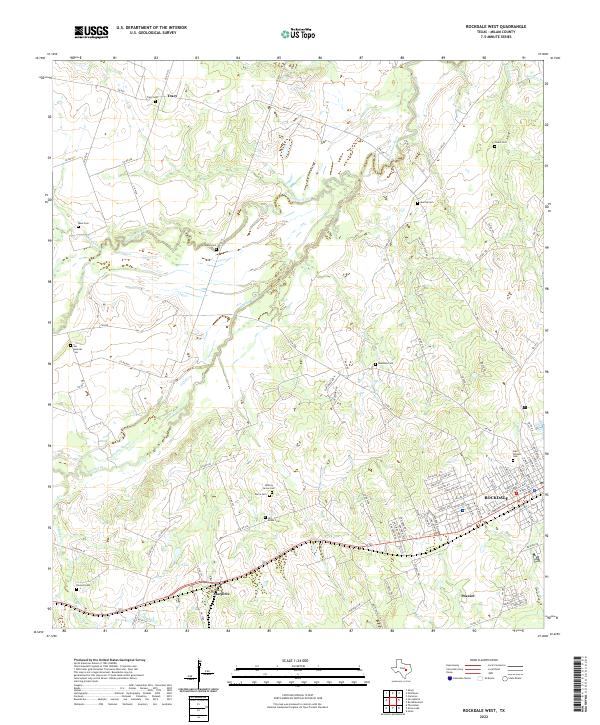 Rockdale West topographic map thumbnail