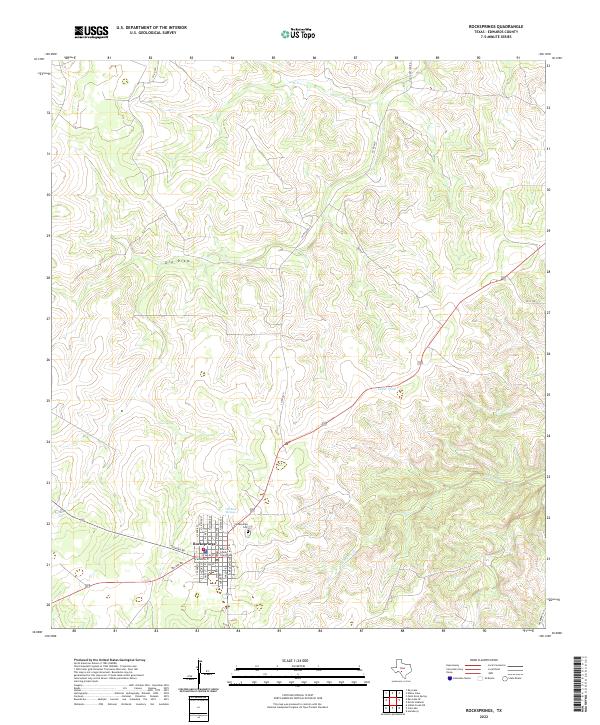 Rocksprings topographic map thumbnail