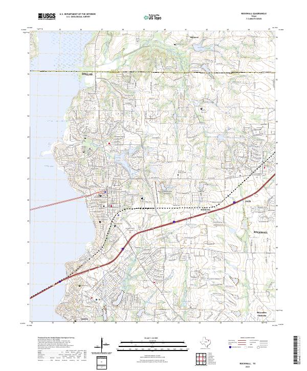 Rockwall 2023 topographic map thumbnail