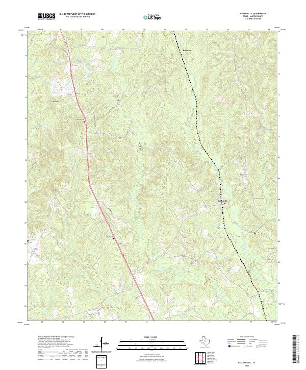 Roganville topographic map thumbnail
