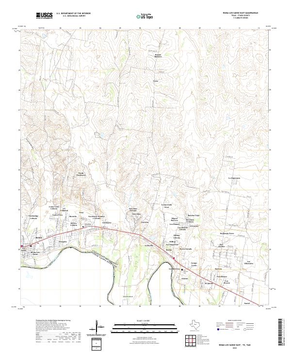Roma-Los Saenz East topographic map thumbnail