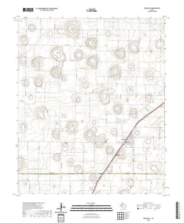 Ropesville topographic map thumbnail