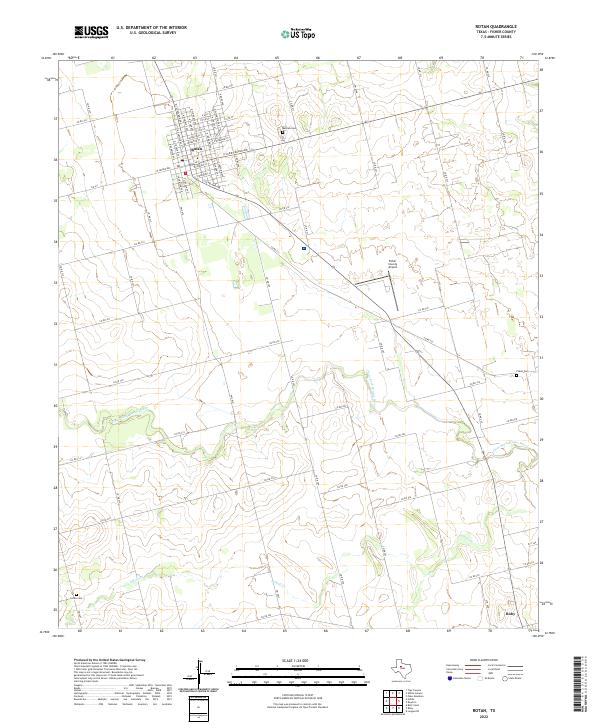 Rotan topographic map thumbnail