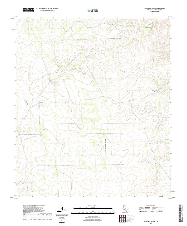 Roundhill Ranch topographic map thumbnail