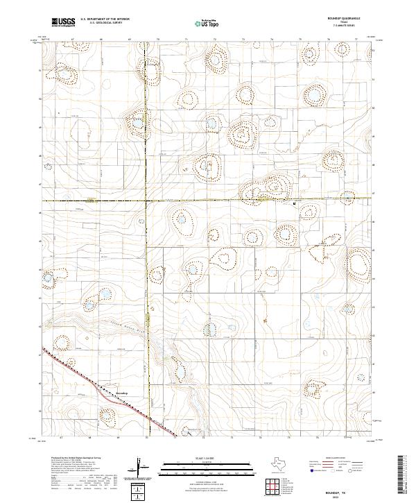 Roundup topographic map thumbnail