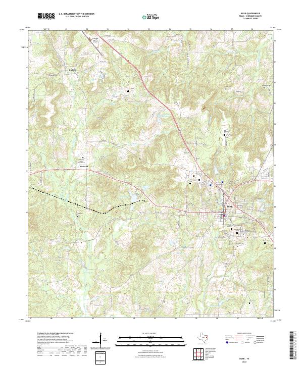 Rusk topographic map thumbnail