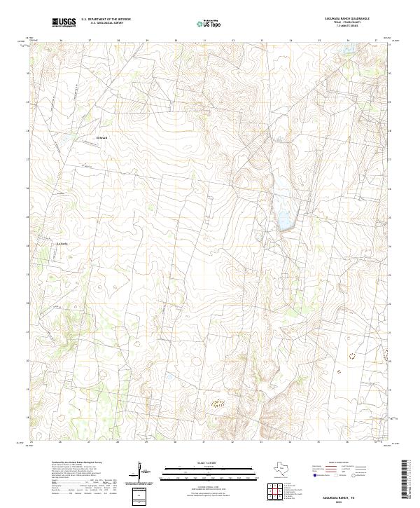 Sagunada Ranch 2022 topographic map thumbnail