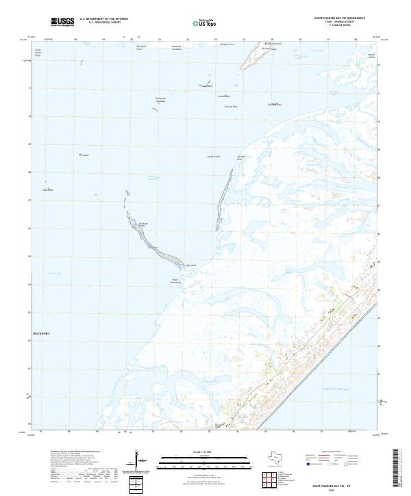 Saint Charles Bay SW 2022 topographic map thumbnail