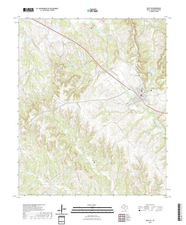 Saint Jo topographic map thumbnail