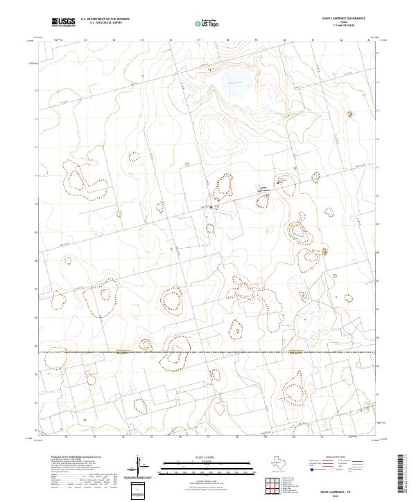 Saint Lawrence topographic map thumbnail