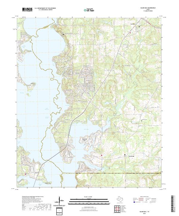 Saline Bay 2022 topographic map thumbnail